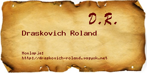 Draskovich Roland névjegykártya