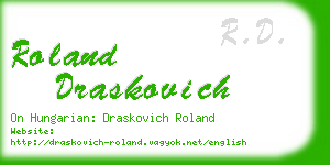 roland draskovich business card